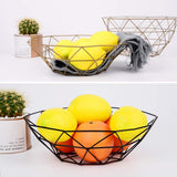 ZSJZHP Métal Bowl Fruits légumes Fil paniers en métal Bol géométrique Cuisine Rangement de Bureau Comptoir du Cabinet Stockage Pantry Organisation Oeufs Pain Holder,Gold-S