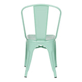 SKLUM Chaise LIX Vert Menthe Salle à Manger Cuisine Style Industriel Finition Gloss