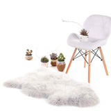 WOLTU TP3524ws Tapis en Peau de Mouton synthétique Fourrure Longue Coussin de Fourrure Imitation 60x90cm, Blanc