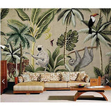 YFXGSTLI Papier Peint Toucan Singe Tropical Papier Peint Mural pour Mur De Mur Murales Murales Peintes À La Main Salon 3D Personnaliser 200x140cm