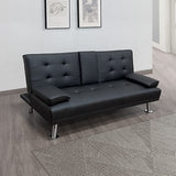 Designetsamaison Banquette Clic Clac 3 Places Noir - Oglio