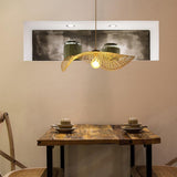 LOVIVER Lampes suspendues Luminaires Lampe à tête unique Lustre décoratif en en osier Plafonnier Bar Salle à manger Chambre Salle