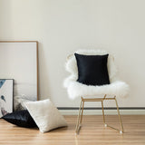 MIULEE 2 Housses de Coussin en Velours Décoratif Canapé Outgeek Home Decor Taie d'oreiller Super Doux Decoration Maison Salon Chambre pour Canapé Clic Clac 45 x45 cm 18"x18" Noir