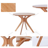 Table D'appoint En Bois Massif, Bloc De Construction Tribal En Bois Massif, Table À Manger Ronde, Petit Appartement Simple, Table Ronde Moderne, Table De Négociation Pour Les Loisirs (taille: 75 * 90c
