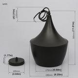 E27 Métal Retro Suspensions Luminaire Lampe Industriel Vintage Plafonnier Luminaire Antique Pendante éclairage Vintage Aluminium Plafond Lustre Plafonnier Lampe LED Antique Suspensions Luminaire(Noire)