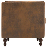 Xingshuoonline Fauteuil de Bureau avec revêtement en Tissu Imitation Daim Marron