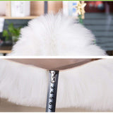 Faux Peau de Mouton en Laine Tapis 60 x 90 cm Imitation Toison Moquette Fluffy Soft Longhair Décoratif Coussin de Chaise Canapé Natte (Blanc, 60 x 90 cm)