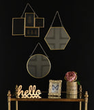 Sass & Belle Miroir Mural Hexagonal Doré