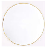 Innova Home Isla Contemporain Doré Miroir Mural Circulaire W/Laiton Cadre en métal, Rond 40 cm