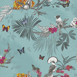 Arthouse 661205 Collection Enchantment Papier peint, Türkis, 53 cm x 10.05 m