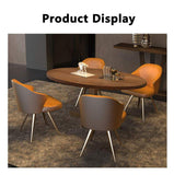 Natiya Chaise De Salle À Manger en Cuir PU Pieds en Métal Doré Modernes pour La Salle À Manger Bureau Salon Salle À Manger Cuisine