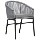 vidaXL 2X Chaises de Jardin Chaises de Terrasse Chaises de Patio Chaises d'Extérieur Sièges d'Extérieur Meuble de Jardin Anthracite Rotin PE