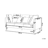 Beliani Canapé en Tissu Bleu Marine FENSTAD