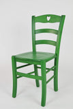 Tommychairs - Set 2 Chaises Cuore pour la Cuisine, Bar et la Salle à Manger, Structure en Bois et Assise en Bois Coleur Aniline Verte