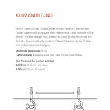 Design Tringle à vêtements de Rod & Knot ? The copperrope en cuivre Tuyau et corde en coton (Blanc) hängend, couvertures de besfestigung - 110 cm