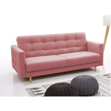 E-MEUBLES Canapé lit Convertible Salon Relax Noveau scandinave Design Revêtement de Canapé Scarlett (Rose)