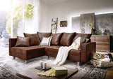 MASSIVMOEBEL24.DE Canapé d'angle (Marron) - Inspiration Vintage - Maia