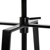 IDIMEX Lot de 2 tabourets de Bar BATILDA Chaise Haute pour Cuisine ou comptoir avec Assise réglable en Hauteur Style bistrot Design Retro Industriel, en métal laqué Noir