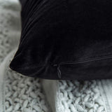 MIULEE 2 Housses de Coussin en Velours Décoratif Canapé Outgeek Home Decor Taie d'oreiller Super Doux Decoration Maison Salon Chambre pour Canapé Clic Clac 45 x45 cm 18"x18" Noir
