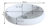 Eridanus, Vasque à Poser Ovale Lavabo Salle de Bain en Céramique Lave-Mains L60*L40*H15cm, Série MALIE-B