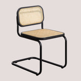 SKLUM Pack 2 Chaises de Salle à Manger en Rotin Tento Noir Noir