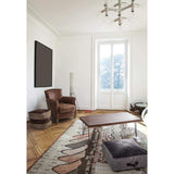 ARREDinITALY Fauteuil Marron Vintage avec revêtement en Similicuir. - Livraison au Plan