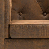 Xingshuoonline Fauteuil de Bureau avec revêtement en Tissu Imitation Daim Marron
