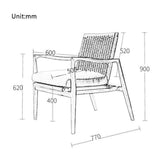 YQQ-Sofa Paresseux Chaise Longue De Balcon Chaise en Osier Chaise Longue D'extérieur Fauteuil Maison Rotin Chair Chaise De Jardin Chaise De Terrasse 60x77x90cm