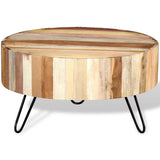 vidaXL Table Basse Bois de Récupération Massif Table d'Appoint Salon Canapé