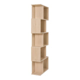 Rebecca Mobili RE4788 Étagère Moderne, bibliothèque en Bois, 5 étagères, Style Moderne, Beige, ameublement Salon, Maison, Bureau, 172,5 x 60 x 24 cm