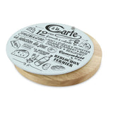 BISTROT KA1634 Planche A Fromage Bois ET Verre ET X3 USTENSILE Coloris ALEATOIRE, Marron, 25,4 x 25,4 x 2,6 cm