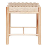 AltoBuy Mindy - Tabouret Hauteur 46,5 cm en Peuplier avec Assise Tressée