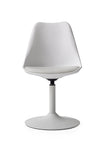 Tenzo 3303-412 VIVA Designer Chaise pivotante Blanc/Gris 49 x 53 x 83 cm