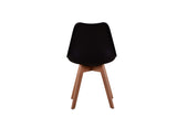 homemania Chaise Andromeda, Set de 2 chaises Noir en Bois et polyuréthane Meuble ameublement Design-per Maison, Bureau, Salon, Salle à Manger, cucina-tavolo, Hauteur Assise 47 cm