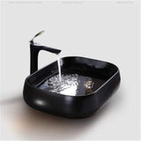 BABIFIS Lavabo, Petit Compact Minuscule Minuscule Salle de Bains lavabo évier Mur Suspendu courbé avec Fixations déchets et Robinet, 53 * 39.5 * 14.5cm