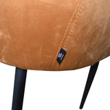 Damiware Rose Chaise avec Accoudoir | Salle à Manger Confort Revêtement en Tissu (Velours Orange)