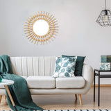 Sue Supply Rotin Innovante Maquillage Rond Miroir Art Décoration Dressing Salle De Bains Miroir Tenture Murale