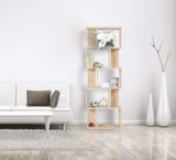 Rebecca Mobili RE4788 Étagère Moderne, bibliothèque en Bois, 5 étagères, Style Moderne, Beige, ameublement Salon, Maison, Bureau, 172,5 x 60 x 24 cm