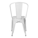SKLUM Chaise LIX Blanc Salle à Manger Cuisine Style Industriel Finition Gloss