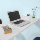 SoBuy® FWT55-W Table de Bar Murale Table Haute de Bar Mange-Debout Cuisine avec 2 étagères de Rangement - Blanc