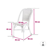 Rotin Design Chaise Selva Blanche en Osier fitrit