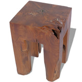 Festnight Tabourets en Teck Massif Table d'appoint Nature Marron 30 x 30 x 40 cm