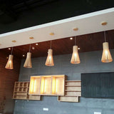 Suspension moderne en bois Restaurant de haute qualité fait main Abat-jour suspension moderne Style rustique lampe suspension suspension suspension 1 ampoule à vis E27 Douille max. 40 W