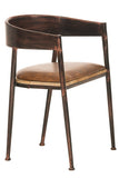 CLP Chaise de Bar Design Industriel Belvedere I Tabouret de Bar Style Industriel Assise Rembourrée Accoudoirs et Dossier I Chaise de Bistro Pieds en Bois I Couleur: Bronze