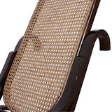 Mendler Rocking-Chair Fauteuil à Bascule, Couleur Noyer, rotin