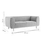 Miliboo Canapé scandinave 2-3 Places en Tissu Effet Laine bouclée écru et Bois Clair Morris