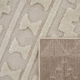Paco Home Tapis Poils Longs Tapis De Salon Tapis Shaggy Aspect 3D Ethnique Boho Look Vintage Doux, Dimension:160x220 cm, Couleur:Crème 4