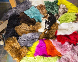 ESTRO | Authentique Tapis en Peau ou en Fourrure de Mouton ISLANDAIS | Brillant et Luxueux | Variété de Couleur ESI (Wolf Tip, 100 cm)