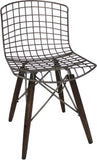 Wadiga Chaise Design Fil de Fer et Pieds en Bois