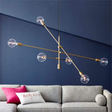 Hobaca® Nordic E27 Postmodern Simple Molécule d'Or, suspension moderne LED